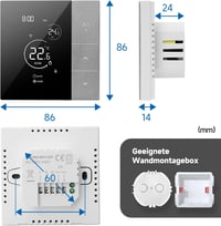 BEOK CONTROLS Okos Padlófűtés Termosztát WiFi Digitális Vízes Fűtéshez Programozható Ezüst Tuya Smart Life Alexa Google Home 7