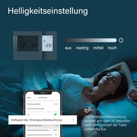 BEOK CONTROLS Okos Termosztát WiFi Programozható Padlófűtés Szabályozó 230V Fehér Alexa Kompatibilis Szenzorral 7