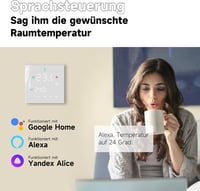 BEOK CONTROLS WiFi Okostermosztát Padlófűtéshez - LCD Kijelzős Programozható Fűtésszabályzó, Alexa és Google Home Kompatibilis, Fehér, TGW60 4