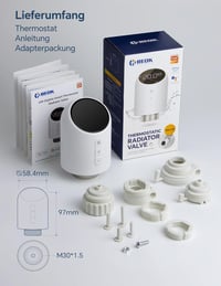 BEOK CONTROLS WiFi Radiátor Termosztát TRV-705 Okos Fűtésvezérlő Digitális Szabályozó Tuya App Google Alexa Kompatibilis 6