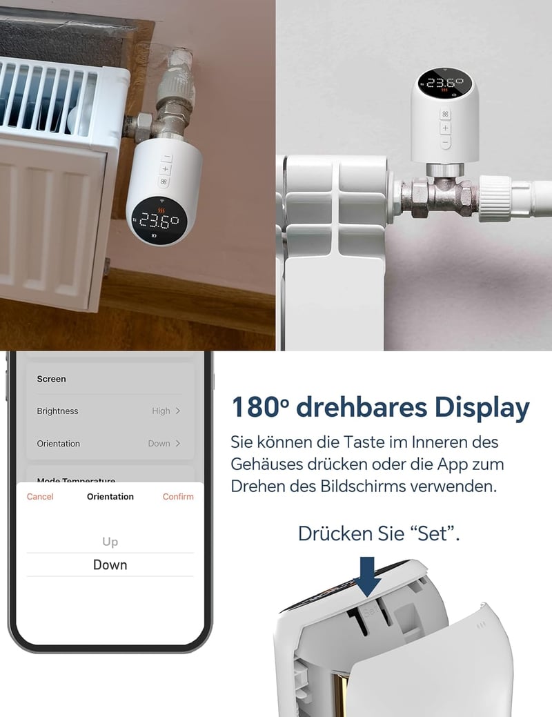 BEOK CONTROLS WiFi Radiátor Termosztát TRV-705 Okos Fűtésvezérlő Digitális Szabályozó Tuya App Google Alexa Kompatibilis