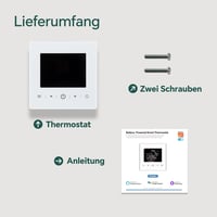 BEOK CONTROLS WiFi Termosztát Gázkazánokhoz - Elemes, 2 Vezetékes, Heti Programozható, TUYA/Smart Life Vezérlés, Google Assistant és Alexa K 6