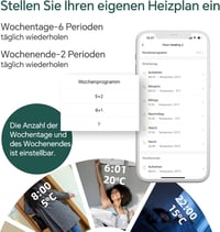 BEOK CONTROLS WiFi Termosztát Gázkazánokhoz - Elemes, 2 Vezetékes, Heti Programozható, TUYA/Smart Life Vezérlés, Google Assistant és Alexa K 5