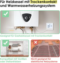 Beok TDS72WIFI-WPB Okos WiFi Padlófűtés Termosztát - Vízalapú Padlófűtéshez és Gázkazánhoz, Programozható, Alexa/Google Kompatibilis, Fehér 2