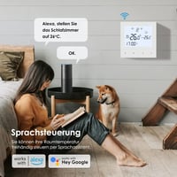 Beok TDS72WIFI-WPB Okos WiFi Padlófűtés Termosztát - Vízalapú Padlófűtéshez és Gázkazánhoz, Programozható, Alexa/Google Kompatibilis, Fehér 3