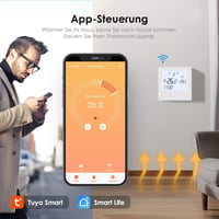 Beok TDS72WIFI-WPB Okos WiFi Padlófűtés Termosztát - Vízalapú Padlófűtéshez és Gázkazánhoz, Programozható, Alexa/Google Kompatibilis, Fehér 4