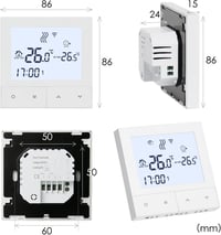 Beok TDS72WIFI-WPB Okos WiFi Padlófűtés Termosztát - Vízalapú Padlófűtéshez és Gázkazánhoz, Programozható, Alexa/Google Kompatibilis, Fehér 7