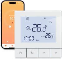 BEOK CONTROLS WiFi Okos Termosztát Padlófűtéshez Programozható Digitális Szobatermosztát 230V Alexa Kompatibilis Fehér 1