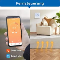 BEOK CONTROLS WiFi Okos Termosztát Padlófűtéshez Programozható Digitális Szobatermosztát 230V Alexa Kompatibilis Fehér 2