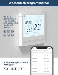 BEOK TOL47WIFI Okos WiFi Termosztát Gáz/Víz Kazánhoz és Padlófűtéshez - Programozható, Alexa és Google Asszisztens Kompatibilis 5