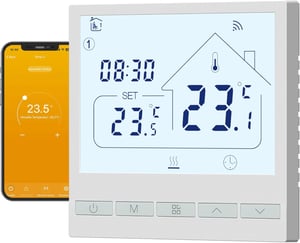 Termostat inteligent WiFi BEOK TOL47WIFI pentru centrală pe gaz/apă și încălzire în pardoseală - Programabil, compatibil cu Alexa și Google Assistant