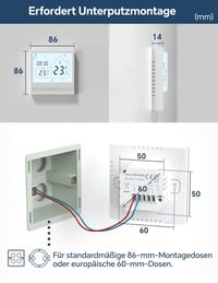 BEOK TOL47WIFI Okos WiFi Termosztát Gáz/Víz Kazánhoz és Padlófűtéshez - Programozható, Alexa és Google Asszisztens Kompatibilis 4