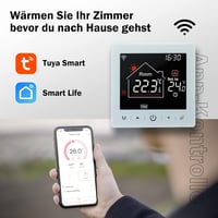 Beok TR9B-WIFI-WPB WiFi Okostermosztát Gázkazánhoz - Programozható, Fehér, Tuya/Alexa/Google Home Kompatibilis, Távvezérelhető 2