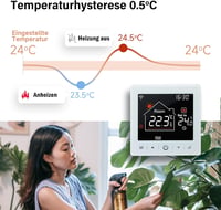 Beok TR9B-WIFI-WPB WiFi Okostermosztát Gázkazánhoz - Programozható, Fehér, Tuya/Alexa/Google Home Kompatibilis, Távvezérelhető 4