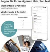 Beok WiFi Okostermosztát Gázkazánhoz - Tuya Applikációval Vezérelhető, LCD Kijelzős, Alexa és Google Asszisztens Kompatibilis, Elemes Működé 4