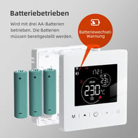 Beok WiFi Okostermosztát Gázkazánhoz - Tuya Applikációval Vezérelhető, LCD Kijelzős, Alexa és Google Asszisztens Kompatibilis, Elemes Működé 8