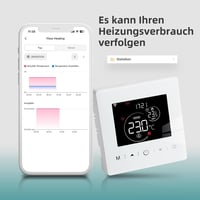 Beok WiFi Okostermosztát Gázkazánhoz - Tuya Applikációval Vezérelhető, LCD Kijelzős, Alexa és Google Asszisztens Kompatibilis, Elemes Működé 5