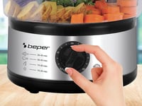 Beper 5L Multifunkciós Gőzölő Kompakt Ezüst-Fekete 400-500W Időzítővel 3