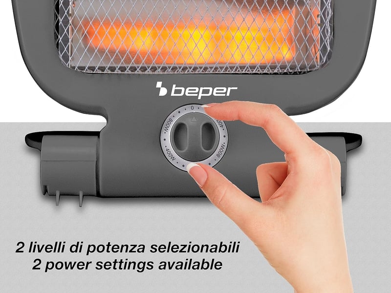BEPER 800W Elektromos Kvarcradiátor Hordozható Fűtőtest Alacsony Fogyasztás