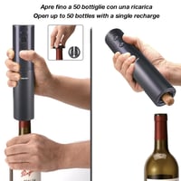 Beper P102ACP103 USB-s Újratölthető Elektromos Dugóhúzó Fóliaváróval, Bor Üvegnyitó Természetes és Szintetikus Parafadugóhoz 3