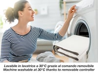 BEPER P203TFO100 Vyhrievacia deka 150x80 cm, Jednolôžková, Soft Touch, Možnosť prania, 60W, Nastaviteľná teplota, Ochrana proti prehriatiu, Biela 4