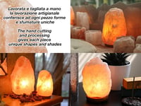 Lampă de sare BEPER cu bază din lemn și intensitate reglabilă, sculptată manual 5