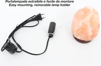 Lampă de sare BEPER cu bază din lemn și intensitate reglabilă, sculptată manual 4