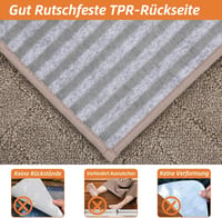 BEQHAUSE Csúszásmentes Lépcsőszőnyeg 22x70cm Gumis Háttal, 15db Szett 2