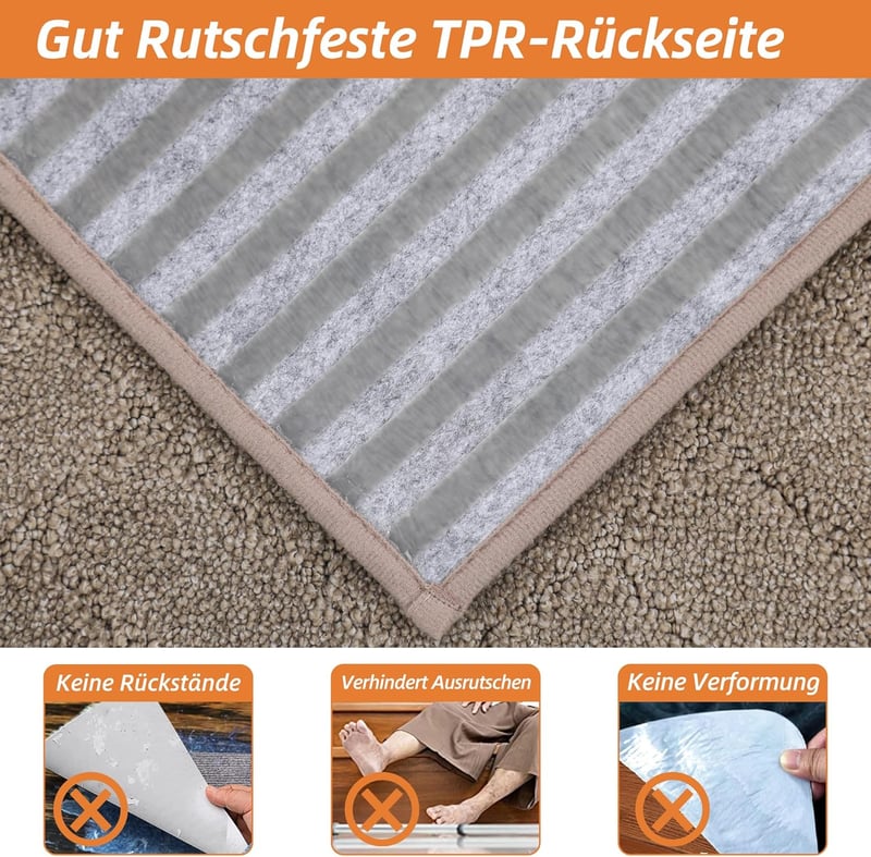 BEQHAUSE Csúszásmentes Lépcsőszőnyeg 22x70cm Gumis Háttal, 15db Szett