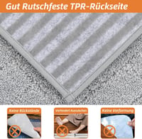 BEQHAUSE Csúszásmentes Lépcsőszőnyeg 22x70cm Gumis Háttal, 15db Szett 2