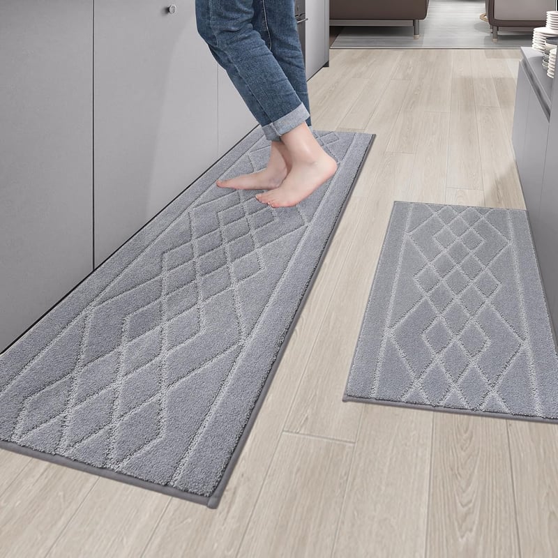 BEQHAUSE Konyhai Futóanyag 2 db, Csúszásmentes Mosható Szőnyeg 60x89+60x152cm