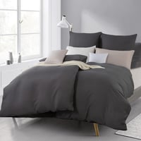 Beqnat obliečka na vankúš 70x90 cm 2 ks - Antracitová sivá obliečka na vankúš z mikrovlákna so zipsom, nekrčivá, bez nutnosti žehlenia 4