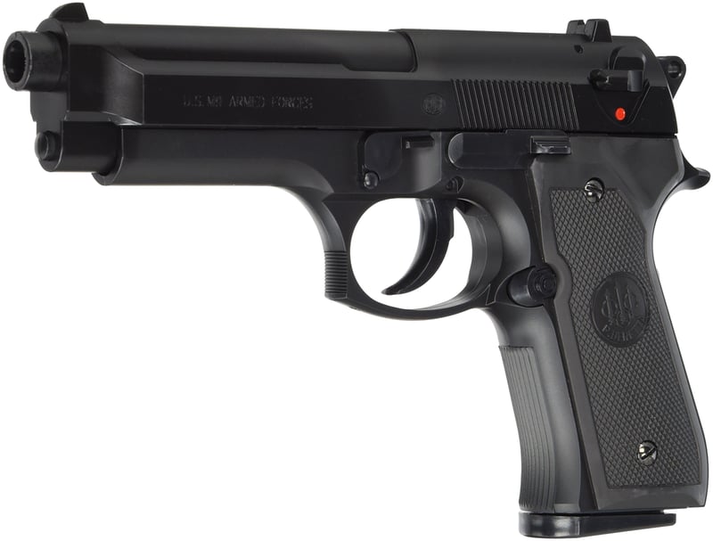 Pružinová airsoft pištoľ Beretta M9 World Defender, 0,5 Joula, vrátane 100 ks 6 mm BB guličiek, čierna