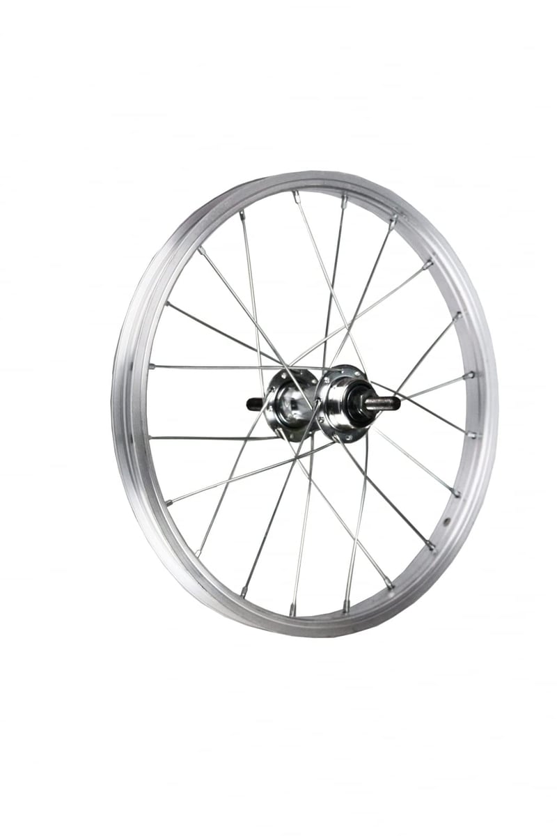 Roată față din aluminiu BERETTACERCHI CVR364 14x1.75 - butuc 85 mm, argintie, unisex