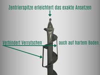 Zemný vrták Berger + Schröter 50206, 7 cm, vrták na koly, vrták na oplotenie, 1 ks, hĺbka 100 cm 4