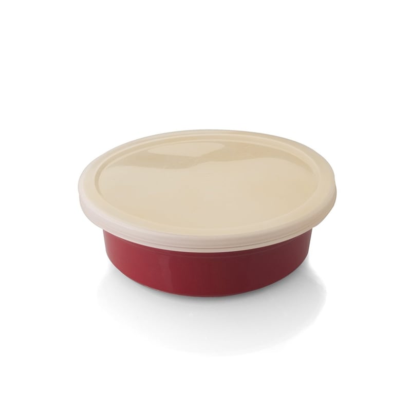 Okrúhly tanier BergHOFF Geminis s poklopom 19 cm – červený – 2 ks