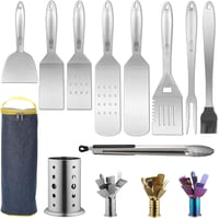 Berglander 10 részes rozsdamentes grillezés kiegészítő szett tartóval 1
