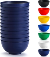 Berglander 12 részes műanyag tál szett 750 ml kék ramen leves gabonapehely tál 1