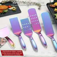 Berglander 5 részes szivárvány grillezés kiegészítő szett rozsdamentes acél 3