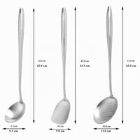 Súprava náčinia na wok Berglander 3 ks, 43,5 cm, nerezová obracačka, naberačka a varecha, žiaruvzdorné náčinie na wok 2