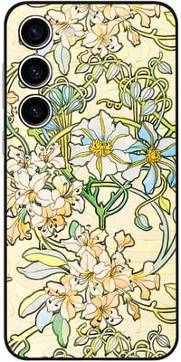 Berkin Arts Samsung Galaxy S23+ 5G szilikon tok - Art Nouveau Clematis (Alphonse Mucha) 1