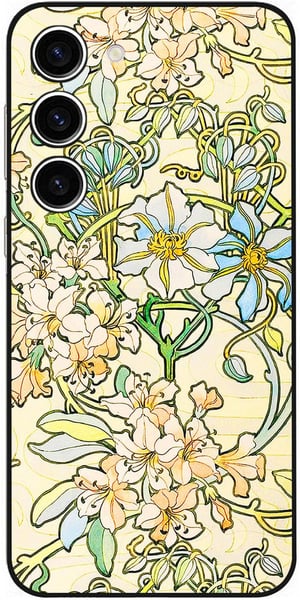 Berkin Arts silikonska maska za Samsung Galaxy S23+ 5G - Art Nouveau Clematis (Alphonse Mucha)