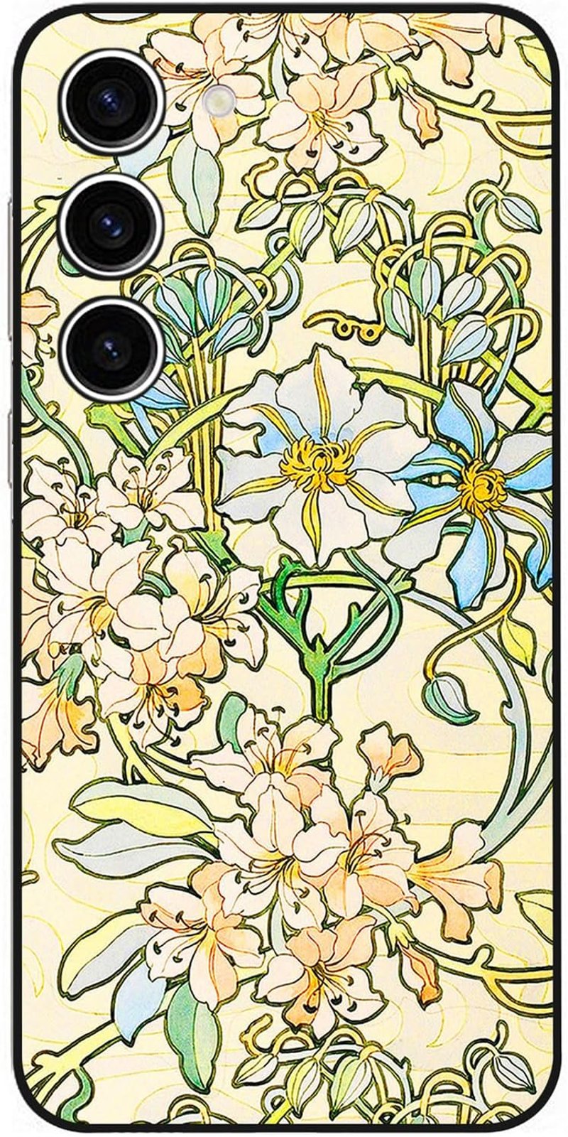 Berkin Arts Samsung Galaxy S23+ 5G szilikon tok - Art Nouveau Clematis (Alphonse Mucha)