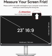 BERSEM 23 Inch Monitorszűrő Privát Képernyővédelem Anti-Glare Kékfény Filter 6