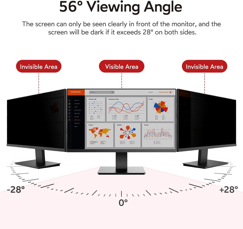 BERSEM 23 Inch Monitorszűrő Privát Képernyővédelem Anti-Glare Kékfény Filter