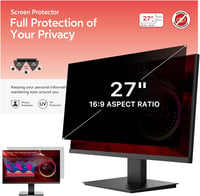 Filtru de confidențialitate pentru monitor BERSEM 27 inchi 16:9 - filtru de lumină albastră, anti-reflexie, protecția datelor 1