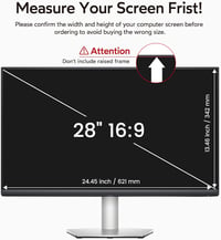 BERSEM 28" Monitor Adatvédelmi Fólia 16:9 Kékfény Szűrő Anti-Glare 6