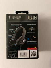 BERSERKER HLIN Gaming Headset Ezüst/Fekete 3.5mm Jack USB PS5 Xbox One Switch Kompatibilis 5