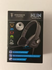 BERSERKER HLIN Gaming Headset Ezüst/Fekete 3.5mm Jack USB PS5 Xbox One Switch Kompatibilis 2