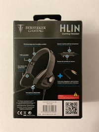 BERSERKER HLIN Gaming Headset Ezüst/Fekete 3.5mm Jack USB PS5 Xbox One Switch Kompatibilis 4